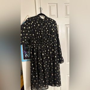 Torrid mock neck chiffon starry dress